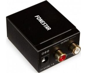 Convertidor de Audio Fonestar FO-37DA/ Entrada Toslink y RCA/ Salida 2x RCA