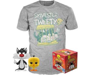 Funko pop looney tunes silvestre & piolin version terciopelo 50755 + camiseta talla s