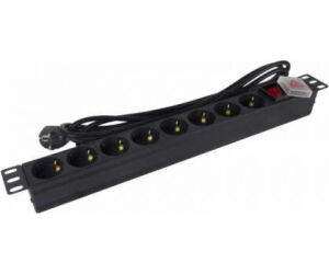 Regleta con Interruptor Phasak BNS 1520/ 8 Tomas de Corriente/ Cable 3m/ Negro