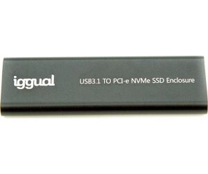 iggual Caja externa USB-C 3.1 SSD M.2 NVMe y SATA