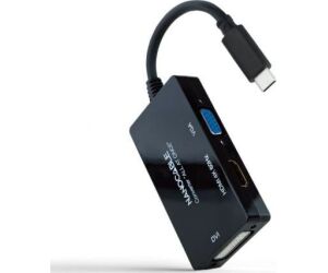 Conversor Usb-c A Hdmi/dvi/vga 20cm Negro Nanocable