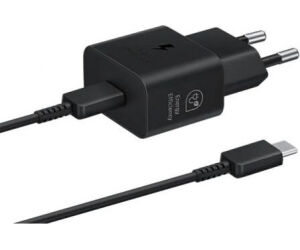 Cargador Samsung Usb-c 25w Gan Negro Con Cable Ep-t2510xbegeu