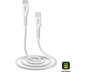 Cable usb tipo c a lightning sbs 1m - macho - macho - blanco