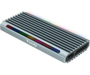 CAJA EXTERNA TOOQ TQE-2221G NGFF/NVMe "SHINOBI" USB-A RGB GRIS