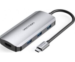 Docking USB Tipo-C Vention TOFHB/ 1xHDMI/ 3xUSB/ 1xUSB Tipo-C/ 1xUSB Tipo-C PD