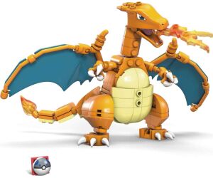 Figura mattel mega construx build pokemon charizard 222 pcs