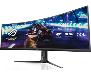 Monitor Gaming Ultrapanormico Curvo Asus Rog Strix XG49VQ 49"/ Dual UHD/ 4ms/ 144Hz/ VA/ Multimedia/ Negro