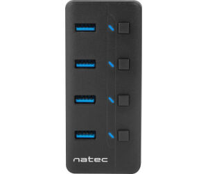 Hub Natec Mantis 2 Usb 3.0 4 Puertos On Off Con Alimentador