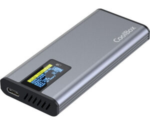 CAJA EXTERNA SSD M.2 NVMe PS32 CON PANTALLA LCD GRIS COOLBOX