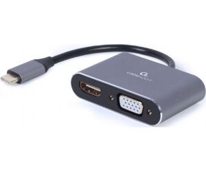 Gembird Adaptador USB Type-C a HDMI /VGA Gris