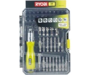 Estuche de 59 Puntas para Atornillar Ryobi RAK59SD / Incluye Destornillador