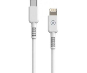 Cable USB 2.0 Tipo-C Lightning Muvit For Change MCUSC0006/ USB Tipo-C Macho - Lightning/ Hasta 27W/ 1.2m/ Blanco