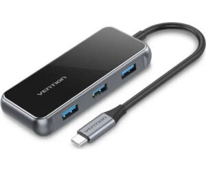 Docking USB Tipo-C Vention TFFHB/ 1xHDMI 4K/ 3xUSB/ 1xRJ45/ 1xUSB Tipo-C PD/ Gris