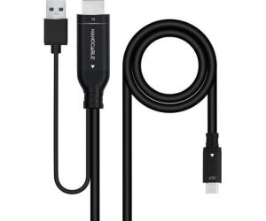 Nanocable Conversor HDMI a USB-C M/M 1.8 M Negro