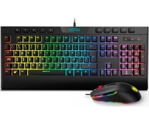 Krom Pack RGB Teclado Membrana y Raton Kalyos SP