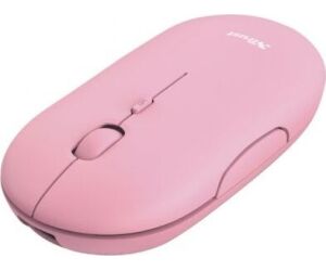 Ratn Inalmbrico por Bluetooth Trust Puck/ Batera recargable/ Hasta 1600 DPI/ Rosa