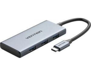 Docking USB Tipo-C Vention TOOHB/ 1xHDMI/ 3xUSB/ 1xLector Tarjetas SD y MicroSD/ Gris