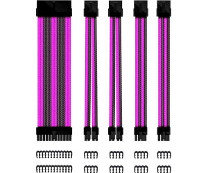 Kit de extension phoenix cables fuente de alimentacion 30cm 24 pines - 4 + 4 pines - 6 + 2 pines negro y morado