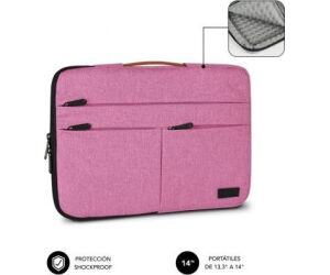 SUBBLIM Funda Air Padding 360 Sleeve 13,3-14" Pink