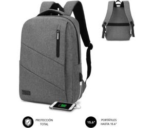 SUBBLIM City Backpack maletines para portátil 39,6 cm (15.6") Mochila Gris