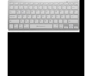 Teclado inalambrico bluetooth phoenix phbtkeyboardw - 3 modos de compatibilidad android windows ios apple - ultra fino cuerpo metal plata silver