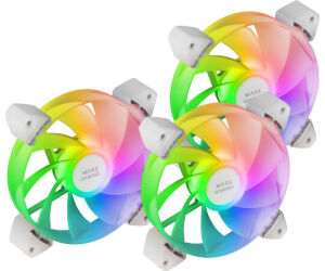 Kit 3 Ventiladores Auxiliar A-rgb 120mm Mf-3r Blanco Mars Gaming