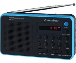 Radio Porttil Sunstech RPDS32BL/ Negra y Azul