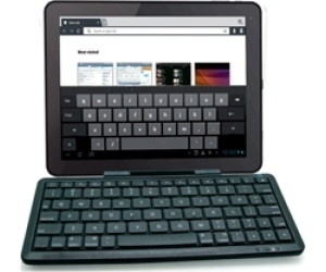 Mini teclado bluetooth con soporte para tablet y movil smartphone universal