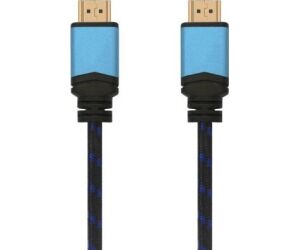 Cable HDMI 2.0 4K Aisens A120-0360/ HDMI Macho - HDMI Macho/ Hasta 10W/ 2250Mbps/ 10m/ Negro y Azul