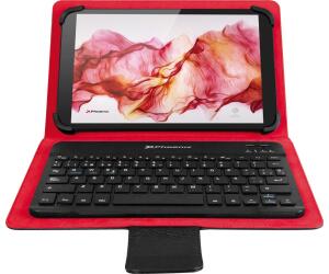 Funda universal phoenix para tablet hasta 10 pulgadas universal teclado bluetooth roja