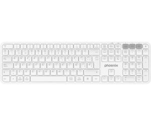 Teclado inalmbrico multidispositivo phoenix k300 blueooth dual y 2.4ghz blanco