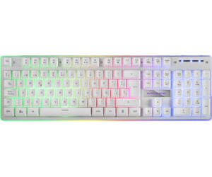 Teclado Gaming SemiMecnico Mars Gaming MK220ES/ Blanco