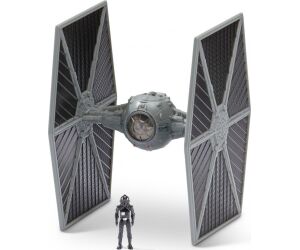 Figura star wars nave 8cm tie fighter gris y figura