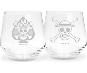 Pack 2 vasos abystyle one piece luffy & ace