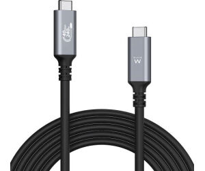 Ewent EC1070 cable USB 1 m USB4 Gen 3x2 USB C Negro