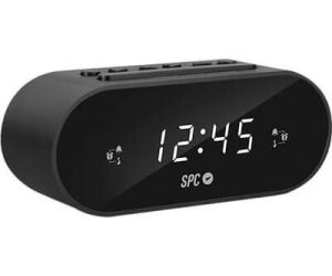 Radio despertador spc frodi negro pantalla led -  2xalarmas config. -  10xmemo.fm -  m.sleep