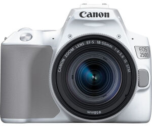 Camara digital canon reflex eos 250d wh+ef - s 18 - 55mm f - 4 - 5.6 is -  24.1mp -  digic 8 -  4k -  wifi -  bluetooth -  blanca