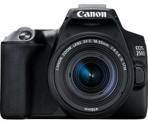 Camara digital canon reflex eos 250d+ef - s 18 - 55mm f - 4 - 5.6 is -   24.1mp -  digic 8 -  4k -  wifi -  bluetooth -  negro