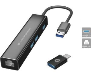 Adaptador Conceptronic Usb-a 3x Usb 3.0 Y Red Giga