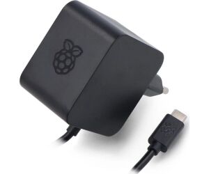 Fuente de alimentacion cargador raspberry pi 5 usb c 27 w color negro