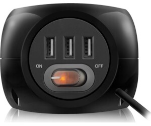 EWENT EW3938 Regleta Cubo 3 tomas Shucko + 3 USB