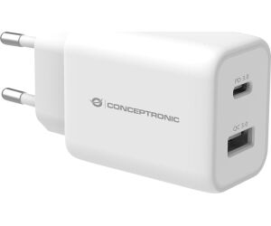 Cargador conceptronic carga rapida pd 1 puerto usb - a althea - 33w - blanco