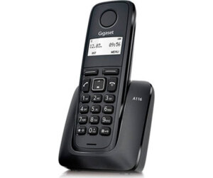 Gigaset A116 Teléfono DECT Identificador de llamadas Negro