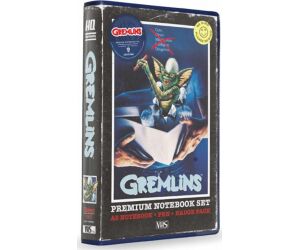 Set papeleria vhs sd toys gremlins libreta chapas y boligrafo