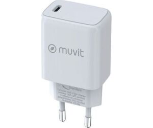 Cargador de Pared Muvit For Change MCACC0038/ 1xUSB Tipo-C/ 25W