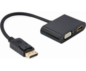 Display Gembird Port Macho A Hdmi Hembra + Cable Adaptador Vga Hembra Negro