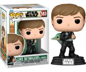 Funko pop star wars the book of boba fett luke skywalker y grogu 68652