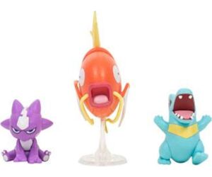 Pack de 3 figuras jazwares pokemon batalla totodile toxel y magikarp