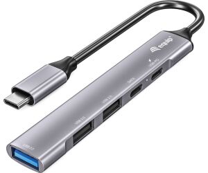 Hub usb tipo c 3.2 equip life 1 x usb 3.2 - 2 x usb 2.0 - 2 x usb tipo c - 100w - aluminio