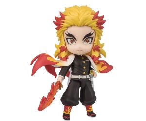 Figura tamashii nations demon slayer kimetsu no yaiba kyojuro rengoku flame breathing mugen train figuarts mini